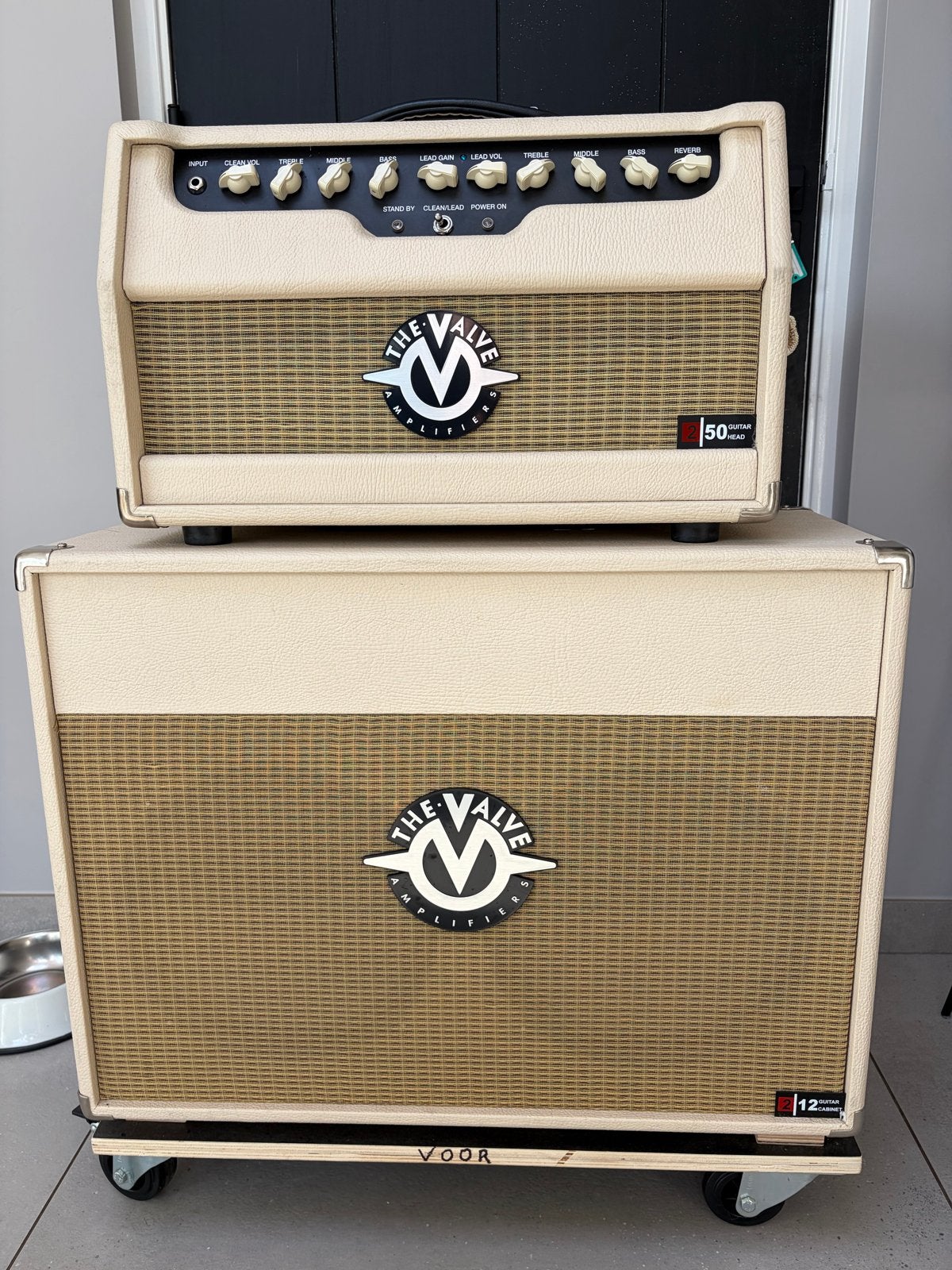 The Valve 2/50 Gitaarversterker Top & 2x12 Cabinet, Ophalen, Zo goed als nieuw, Gitaar, 50 tot 100 watt