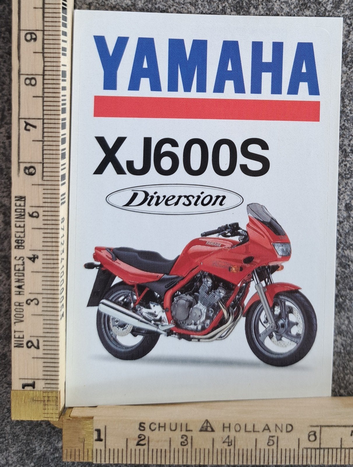 Vintage sticker Yamaha XJ600S Diversion motor merk logo, Ophalen of Verzenden, Zo goed als nieuw