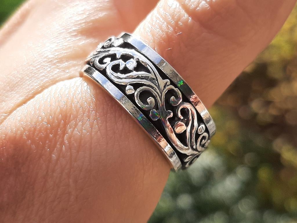 Vanoli 925 zilver unisex duim draai spin ring maat 20,5, Sieraden, Tassen en Uiterlijk, Ringen, Vanoli, 20 of groter, Amsterdam