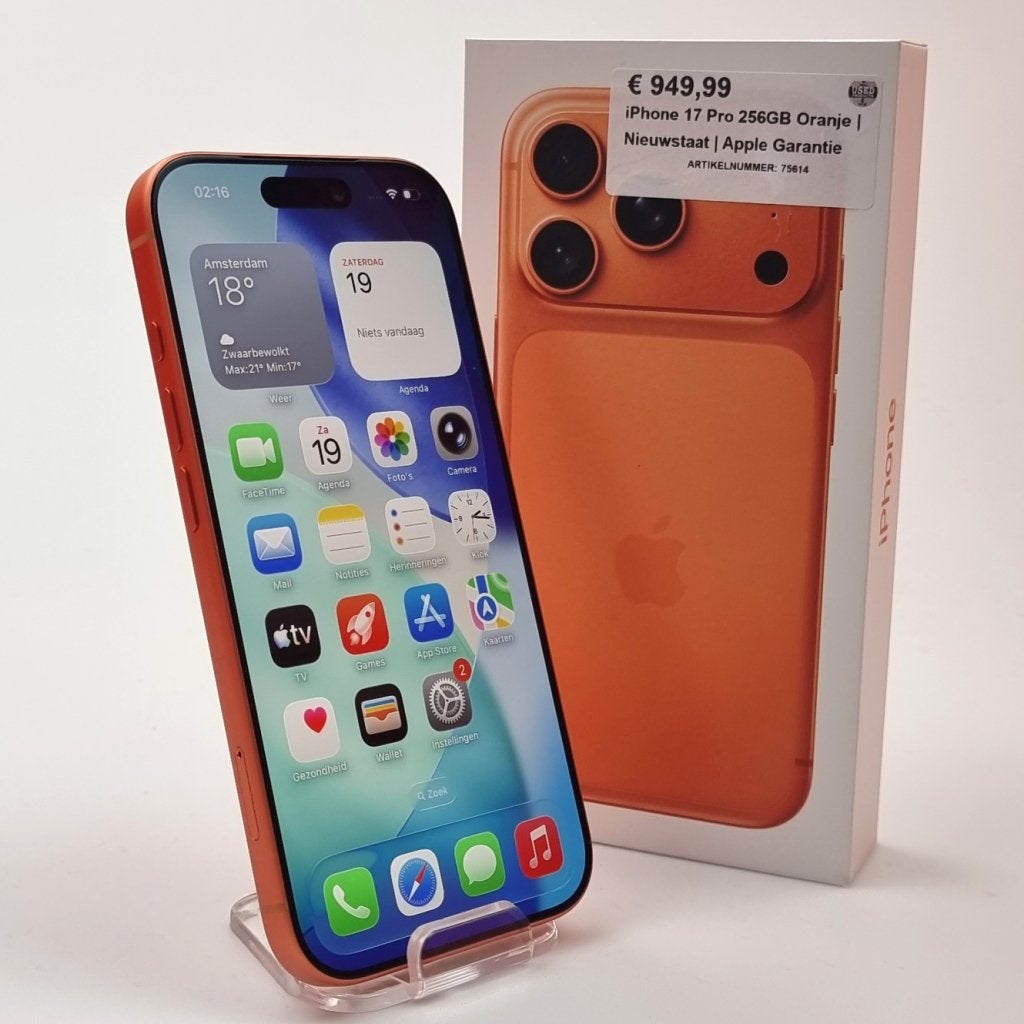 iPhone 17 Pro 256GB Oranje | Nieuwstaat | Apple Garantie, Apple, Zo goed als nieuw, Support@apple.com, One Apple Park Way
Cupertino, CA 95014
United States