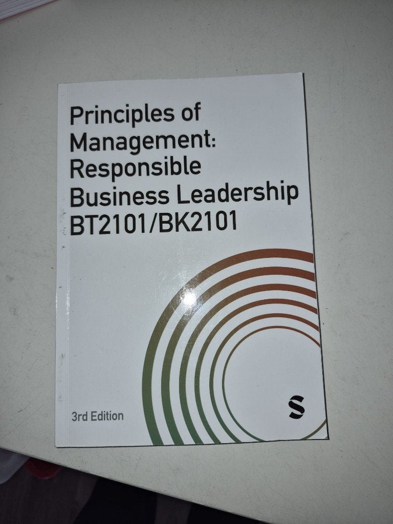 Principles of management: Responsible business leadership, Onbekend, Zo goed als nieuw, Beta, HBO