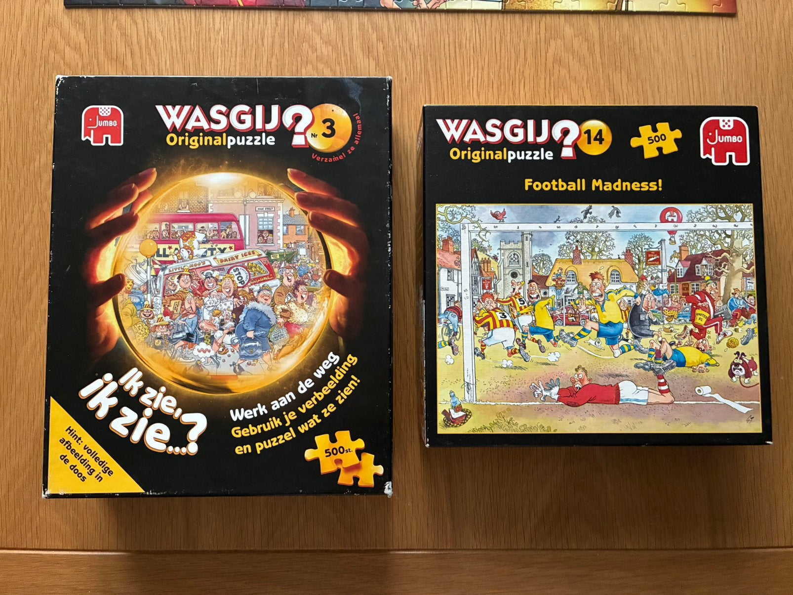 Wasgij original nr 14 football madneess 3 weg aan de weg, Ophalen of Verzenden, 500 t/m 1500 stukjes, Zo goed als nieuw