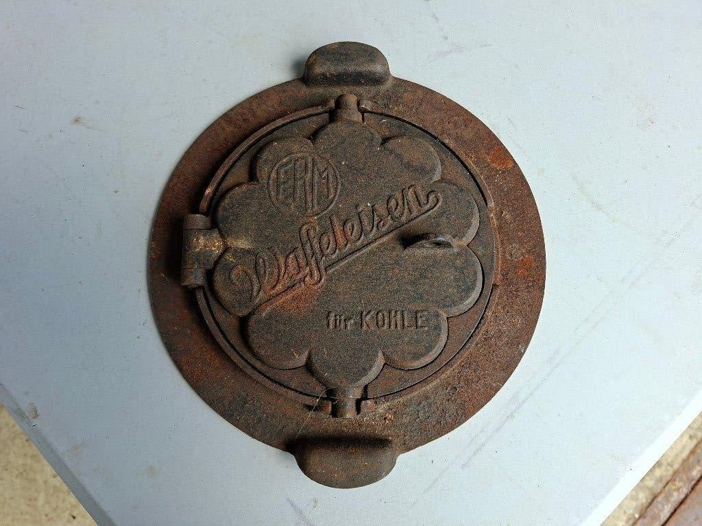 antiek complete wafelijzer van erm uit 1920, Ophalen of Verzenden