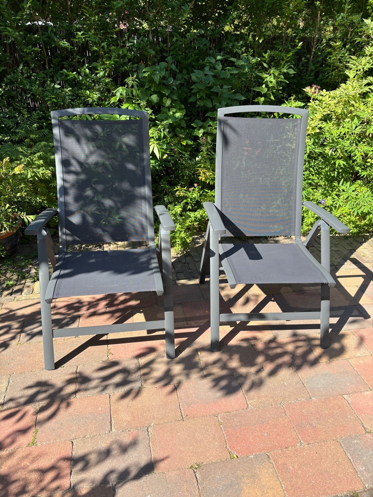 Life Outdoor Living stoelen - Verstelbaar en Comfortabel, Tuin en Terras, Tuinstoelen, Ophalen, Zo goed als nieuw, Aluminium, Verstelbaar