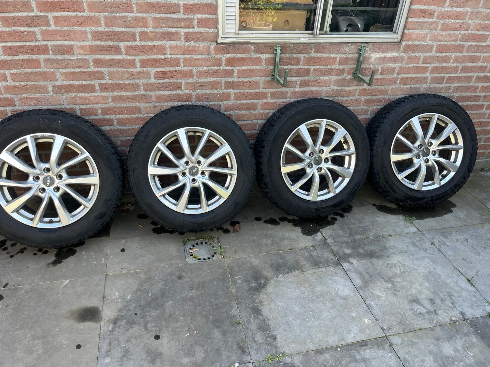 Licht metalen velgen met winterbanden Opel Grandland, Ophalen, 215 mm, Banden en Velgen, 17 inch