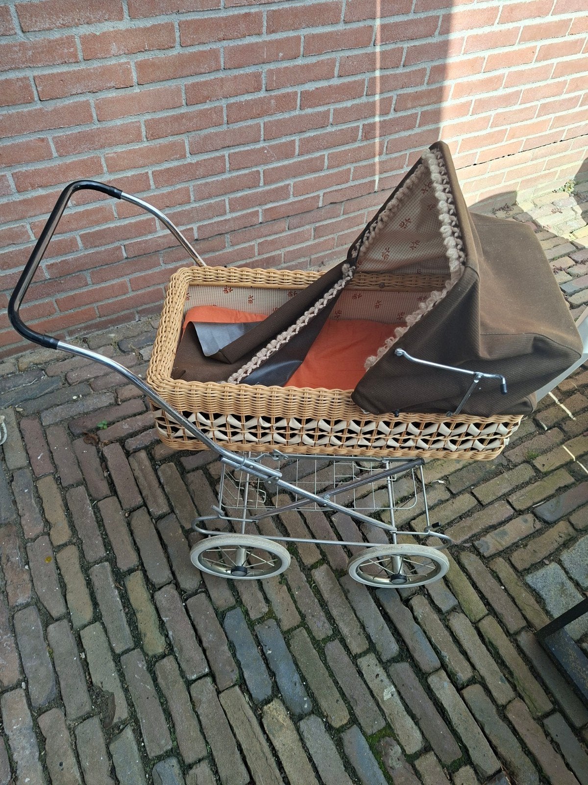 Vintage rieten kinderwagen, Ophalen, Gebruikt, Kinderwagen, Overige merken
