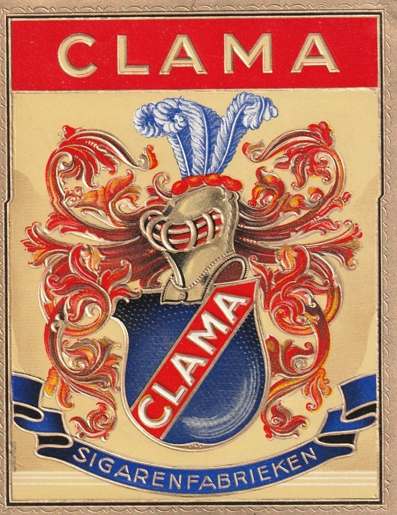 etiket R - 2273  clama   sigarenbanden, Ophalen of Verzenden, Zo goed als nieuw, Sigarenbandjes