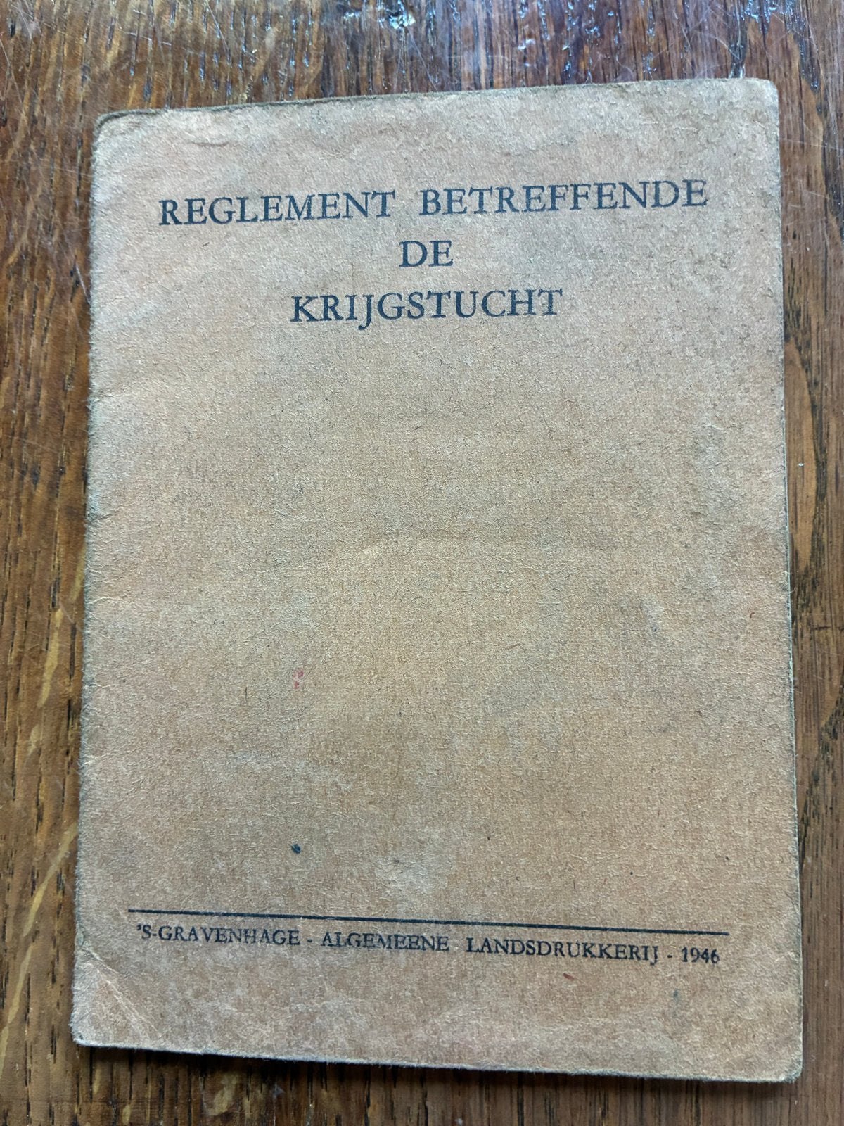 Reglement Betreffende de Krijgstucht - 1946, Ophalen of Verzenden, 1945 tot heden, Gelezen, Algemeen