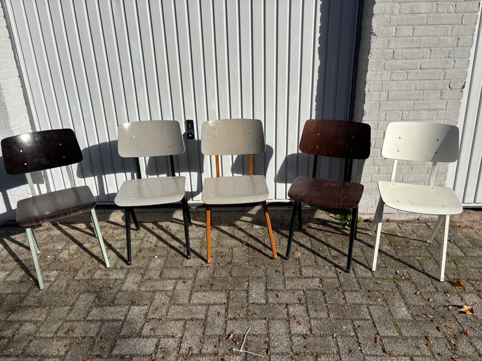Partij vintage horeca restaurant cafe Galvanitas stoelen, Ophalen, Zo goed als nieuw, Bruin, Vijf, Zes of meer stoelen