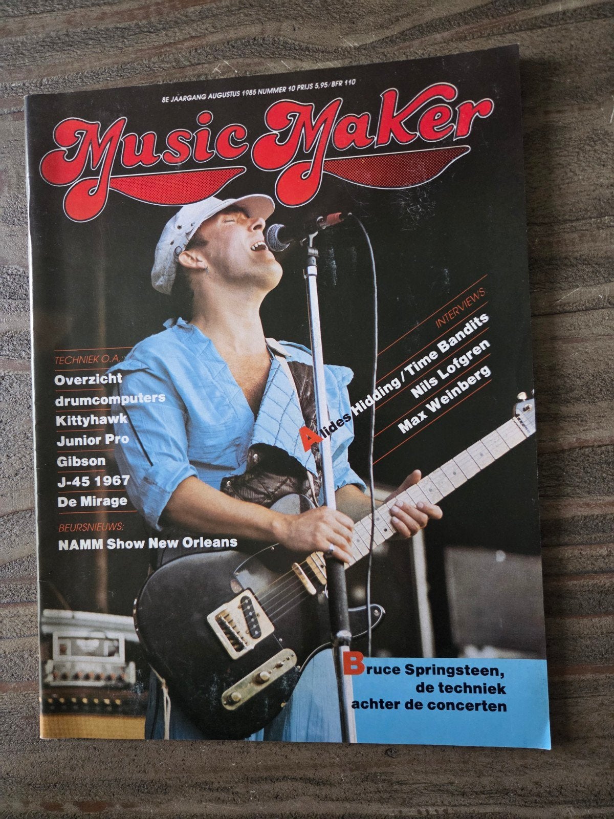 Music Maker Magazine Augustus 1985 - Bruce Springsteen, Ophalen of Verzenden, Gelezen, Artiest, Diverse