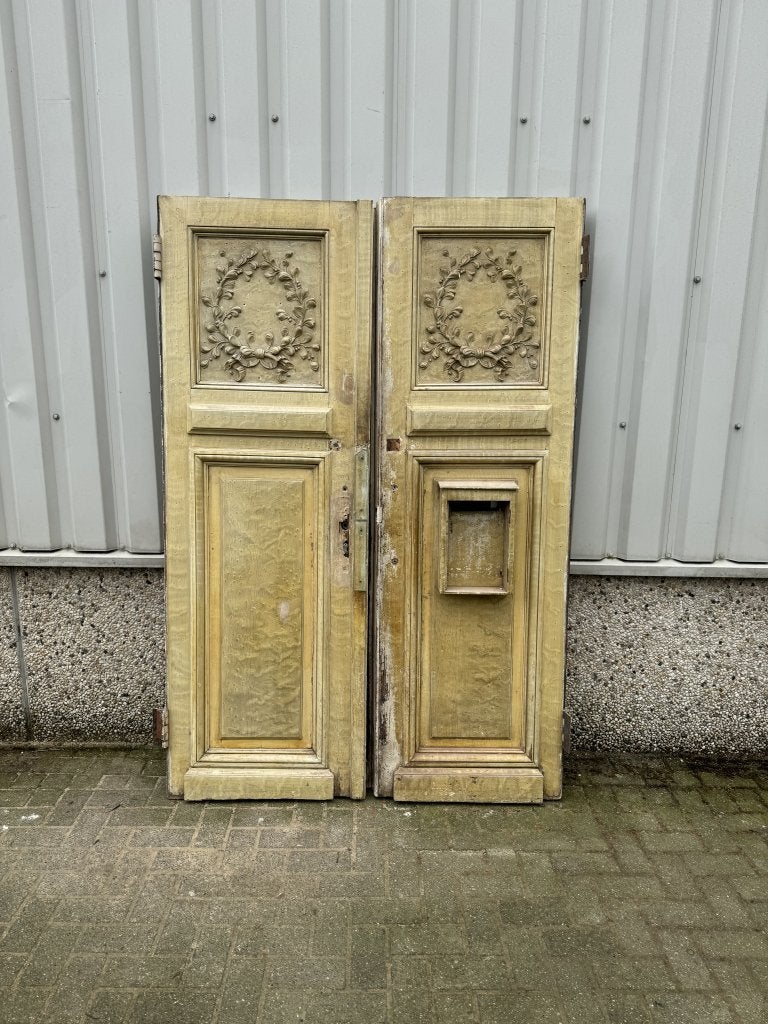 Prachtige antieke dubbele voordeur uit 1910, Doe-het-zelf en Verbouw, Deuren en Horren, La belle porte, Jurgen.hoogenboezem@gmail.com