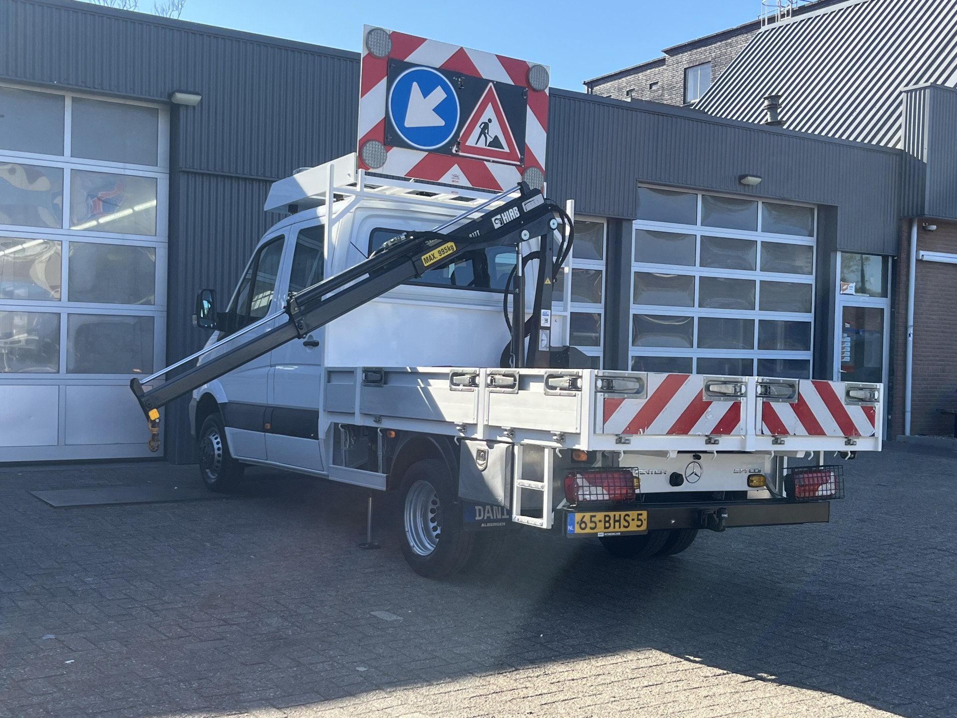 Mercedes-Benz Sprinter 514 CDI 366 Hiab Laadkraan 018T Trekh, Auto's, Automaat, Stof, Gebruikt, 7 stoelen