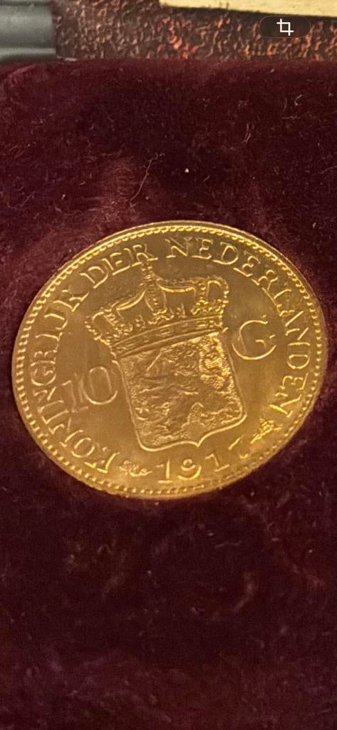 Gouden Tientje 1917 Koningin Wilhelmina, Postzegels en Munten, Koningin Wilhelmina, Losse munt, 10 gulden, Goud