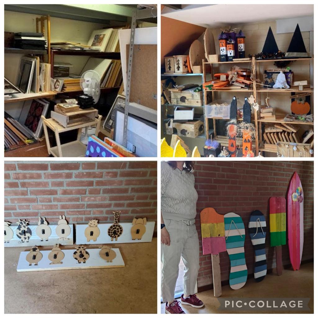 Leegverkoop Kunstatelier en houtgroep, Ophalen