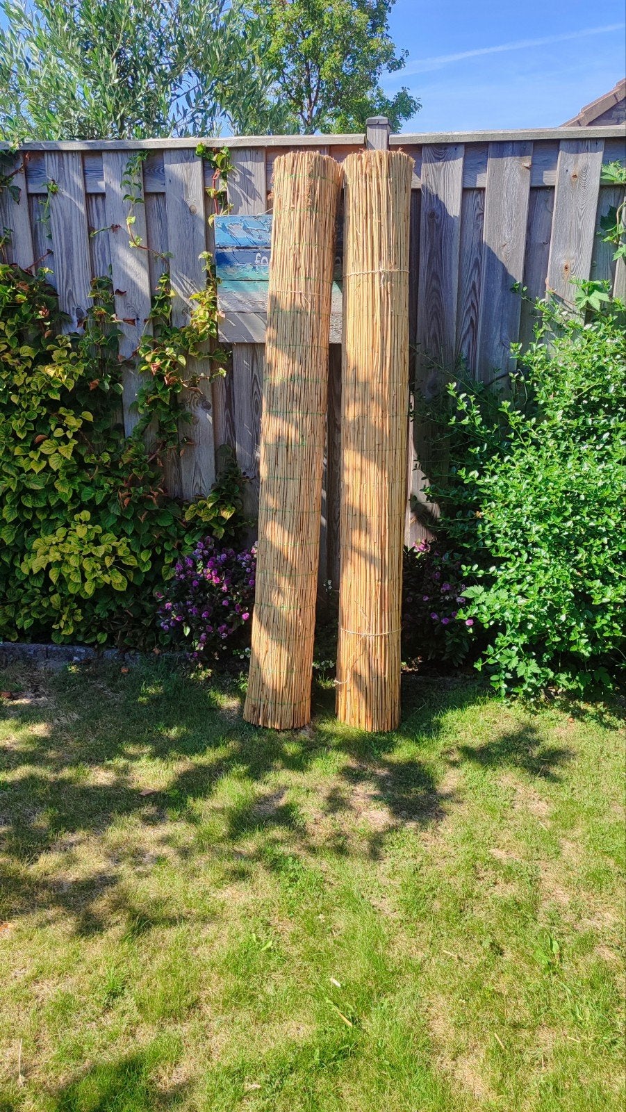rieten mat 200 x 175, Ophalen of Verzenden, Zo goed als nieuw, Minder dan 180 cm, Overige typen