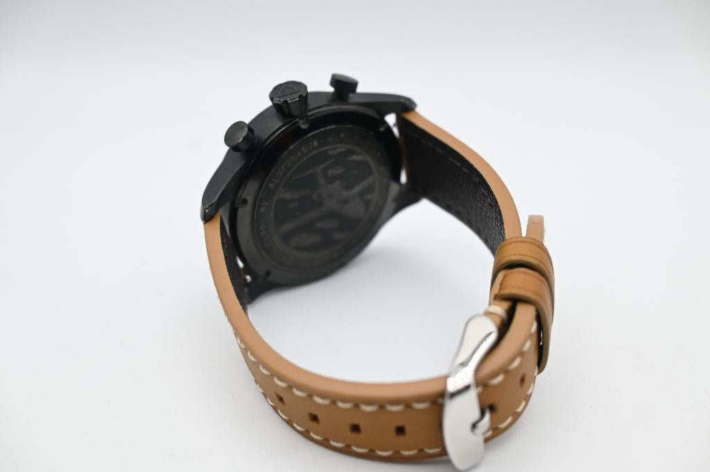 Alpina Starttimer Pilot Big Date Saffierglas/Piloten Horloge, Zwart, Ophalen of Verzenden, Zo goed als nieuw, Waterdicht