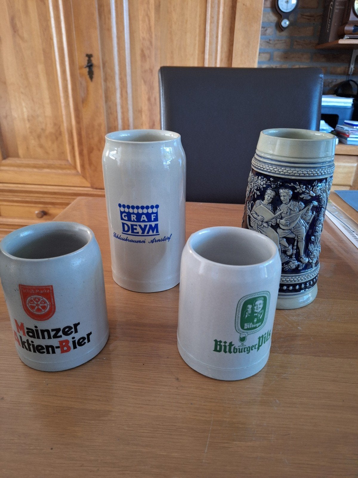 4 grote bier pullen samen 10,00, Ophalen of Verzenden, Gebruikt, Overige merken
