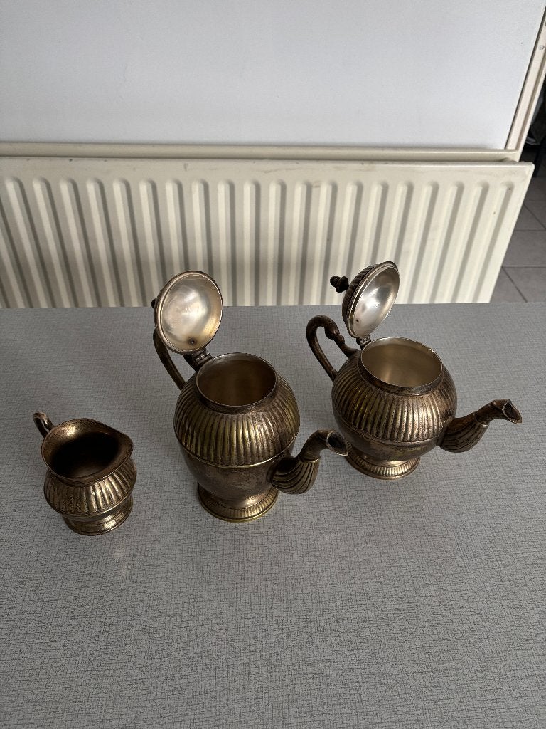 antiek koffie en thee kan +melk kan, Ophalen of Verzenden