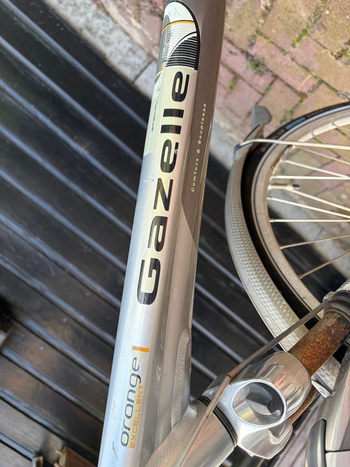 Opknapper! Gazelle Orange Excellent D57 damesfiets, Ophalen, Gebruikt, Velgrem, Versnellingen