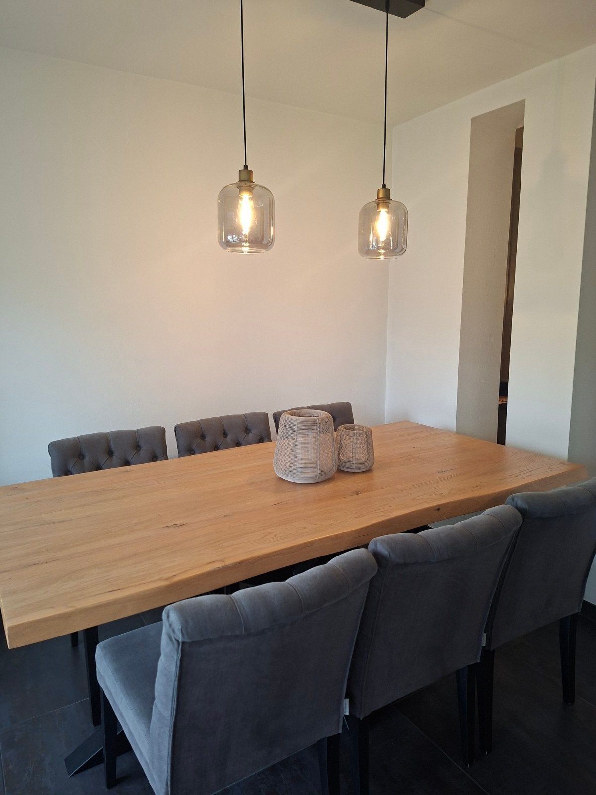 tafel met stoelen Goossens, Huis en Inrichting, Tafels | Eettafels, Ophalen, Rechthoekig, 200 cm of meer, 50 tot 100 cm