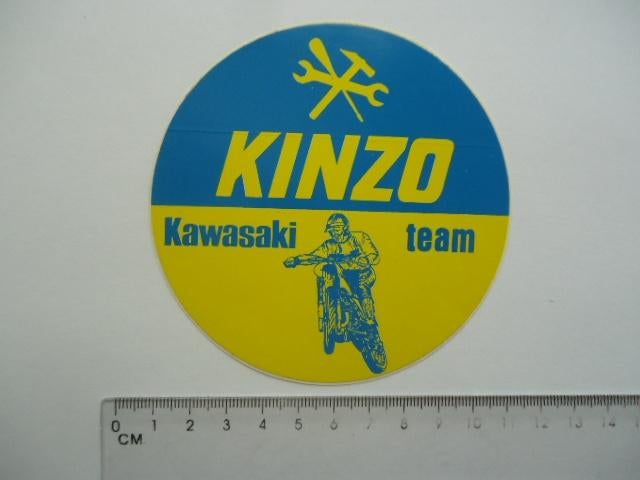 sticker oud Motorcross Kawasaki Kinzo motorsport race enduro, Verzenden, Zo goed als nieuw, Bedrijf of Vereniging