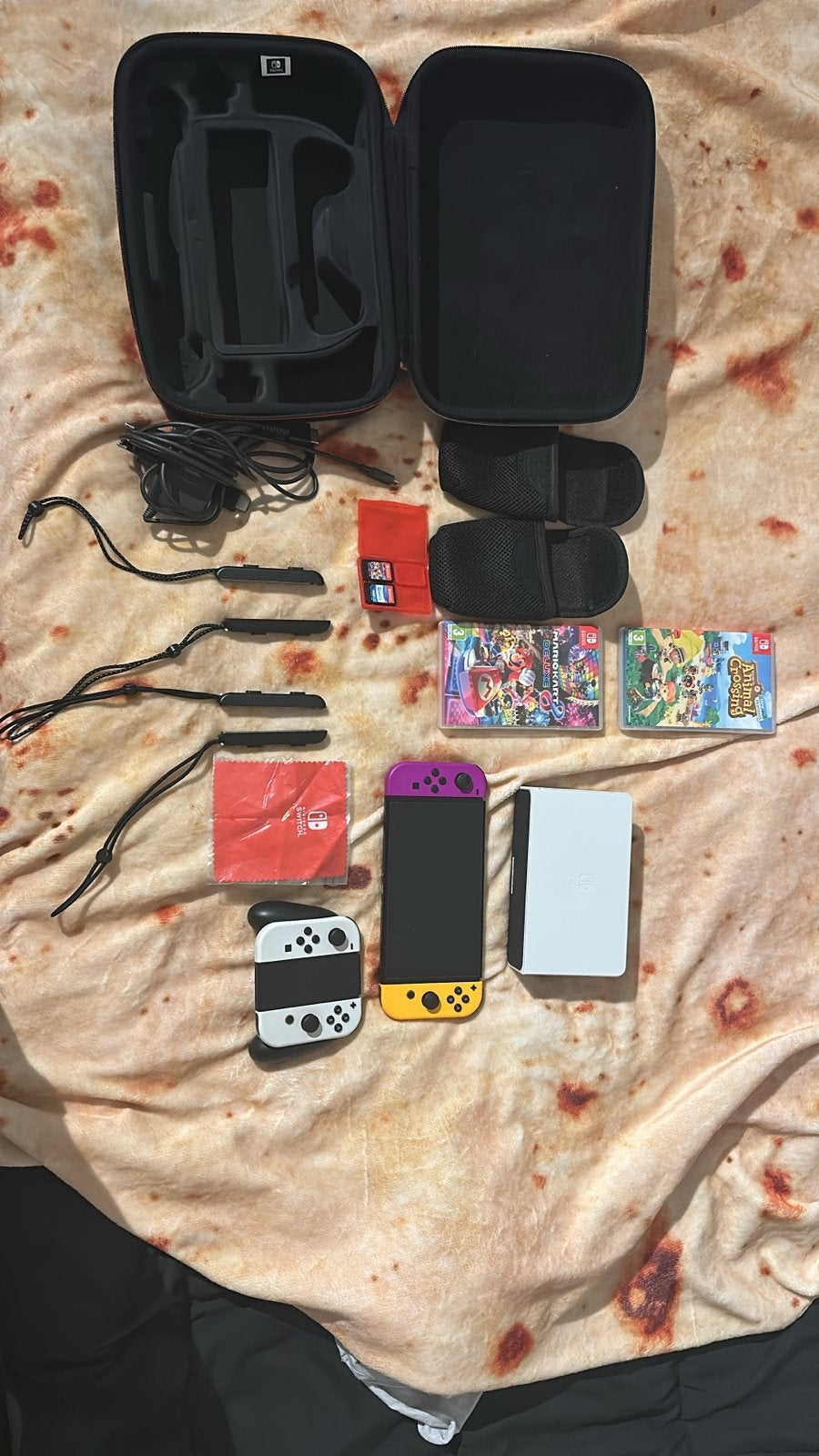Nintendo Switch OLED Bundel met 2 Games en Extra Joy-Cons, Met games, Zo goed als nieuw, Met 3 controllers of meer, Switch OLED