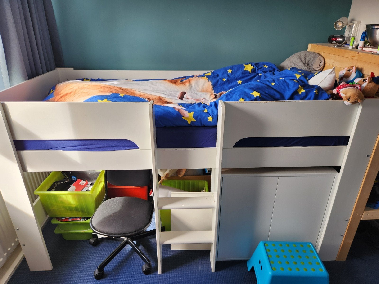 GRATIS Bed,  middenslaper., Ophalen, Gebruikt, Eenpersoons, Minder dan 160 cm
