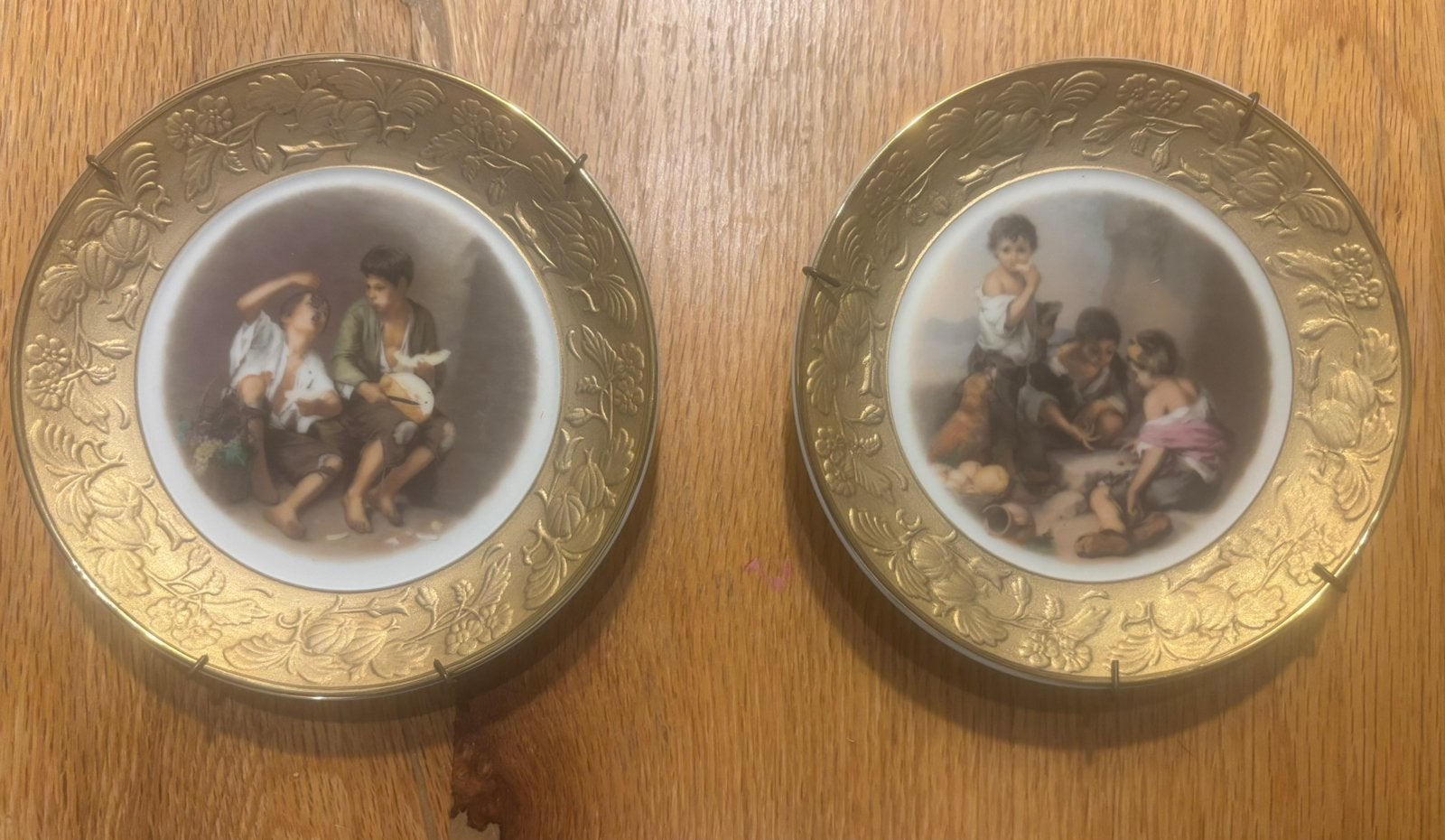 2x vintage porseleinen bordjes K&A Krautheim Selb Bavaria, Ophalen of Verzenden