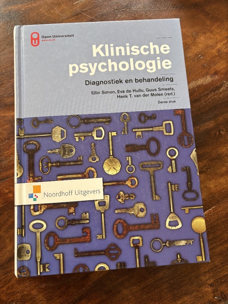 Klinische psycholiogie: Diagnostiek en Behandeling (3e druk), Gelezen, Ophalen of Verzenden, WO, Noordhoff Uitgevers