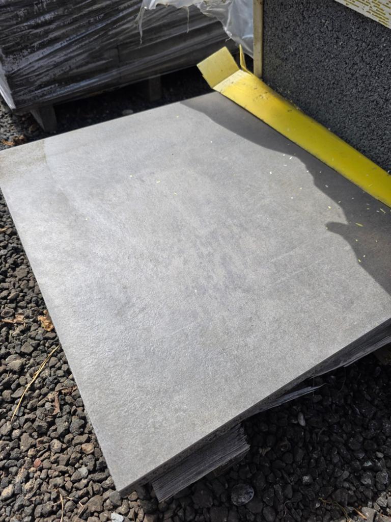 Geoceramica Hurban Graphite tegels 60x60x4 cm (14 stuks), Ophalen, 60 cm of meer, Nieuw, Vloertegels