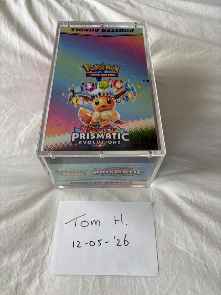 Prismatic Evolutions Boosterbundle displays incl acryl, Ophalen of Verzenden, Zo goed als nieuw, Boosterbox