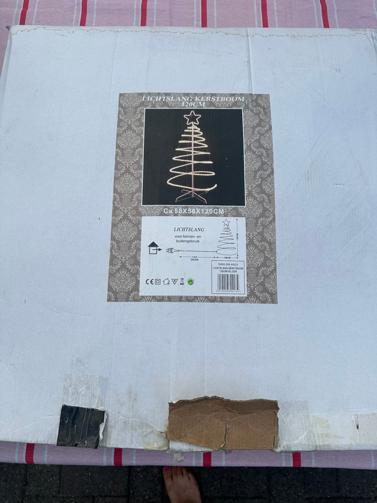 Lichgevende kerstboom voor buiten., Diversen, Kerst, Ophalen, Zo goed als nieuw