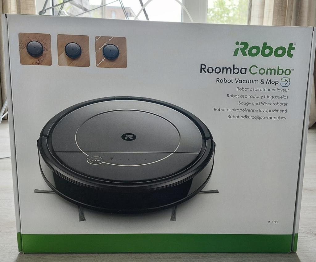 iRobot Roomba Combo Robotstofzuiger & Dweilrobot, IRobot, Ophalen of Verzenden, Zo goed als nieuw, Minder dan 1200 watt