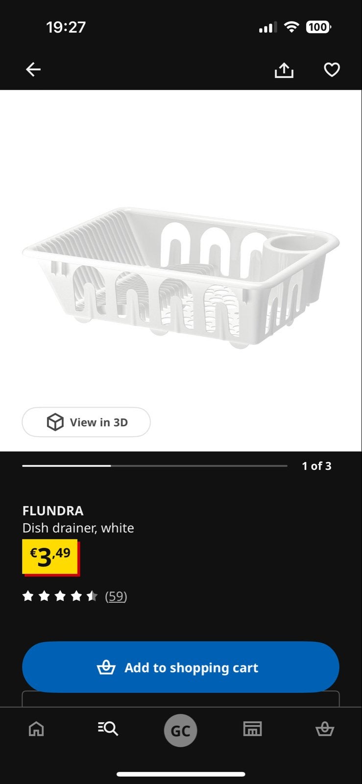 2 IKEA FLUNDRA Afdruiprek wit & 2 ikea nyskoljd, Gebruikt, Bordenrek, IKEA, Kunststof