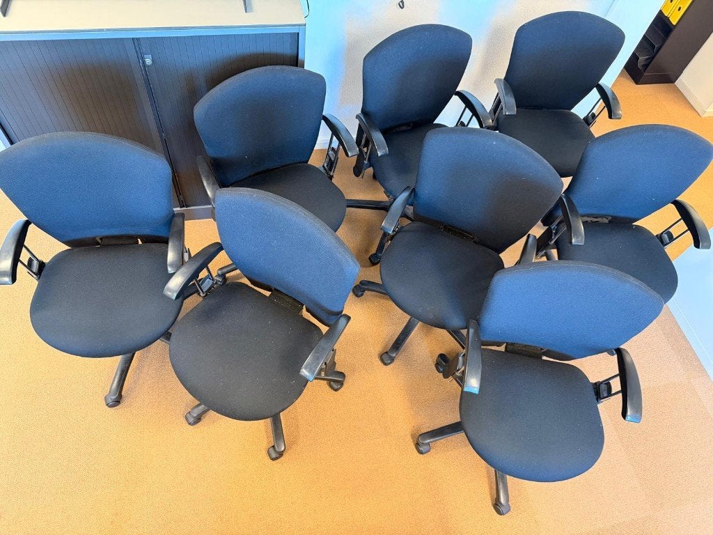 Bureau stoelen, Ophalen, Kunststof, Gebruikt, Zwart