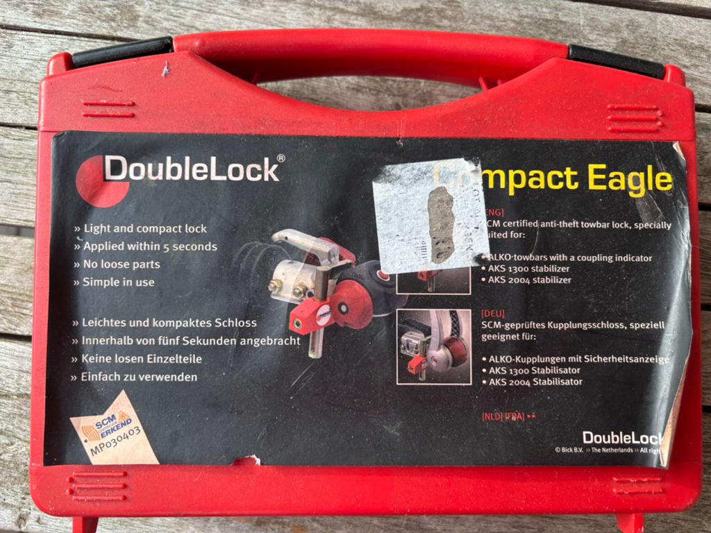 DoubleLock Compact Eagle caravan aanhanger slot SCM gekeurd, Ophalen of Verzenden, Gebruikt
