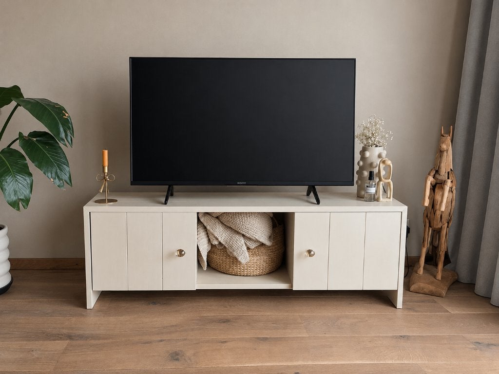 Tv meubel, Ophalen, Gebruikt, 100 tot 150 cm, 100 tot 150 cm