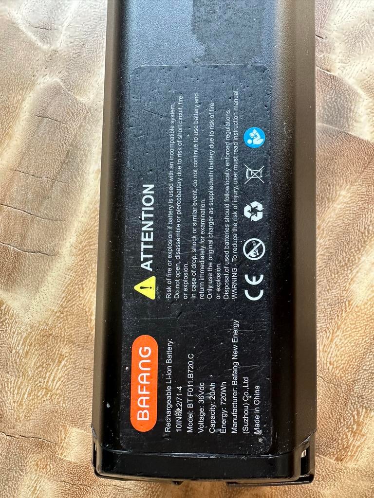 Voor Brekr F250 BAFANG long range accu / batterij  720 wh, Ophalen of Verzenden, Gebruikt