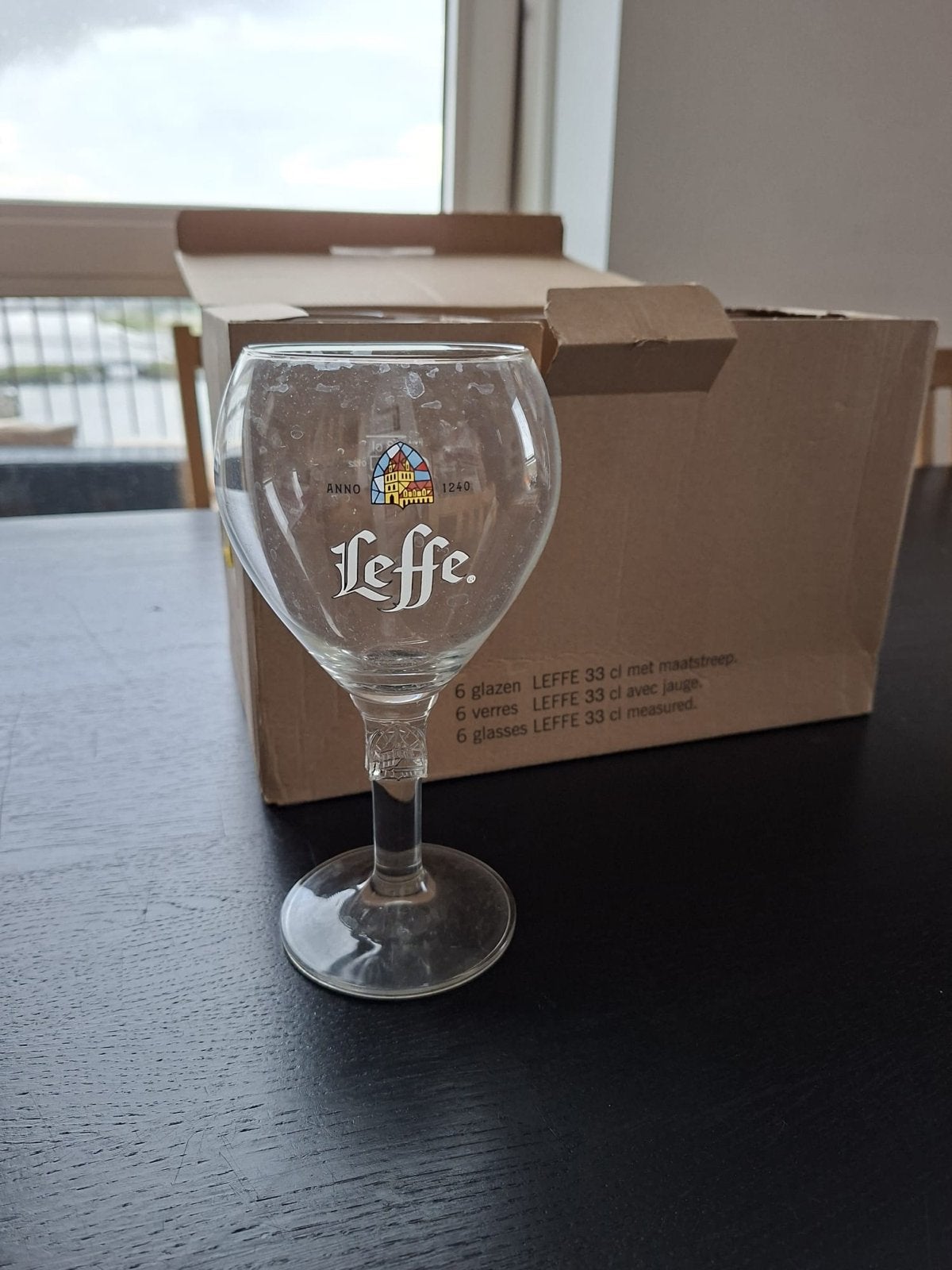 Leffe bierglazen 33 cl - set van 6, nieuw in doos, Huis en Inrichting, Ophalen, Nieuw, Overige merken, Glas