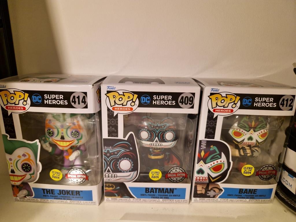 Funko Batman, The Joker, Bane Glow in the Dark Special, Ophalen of Verzenden, Zo goed als nieuw