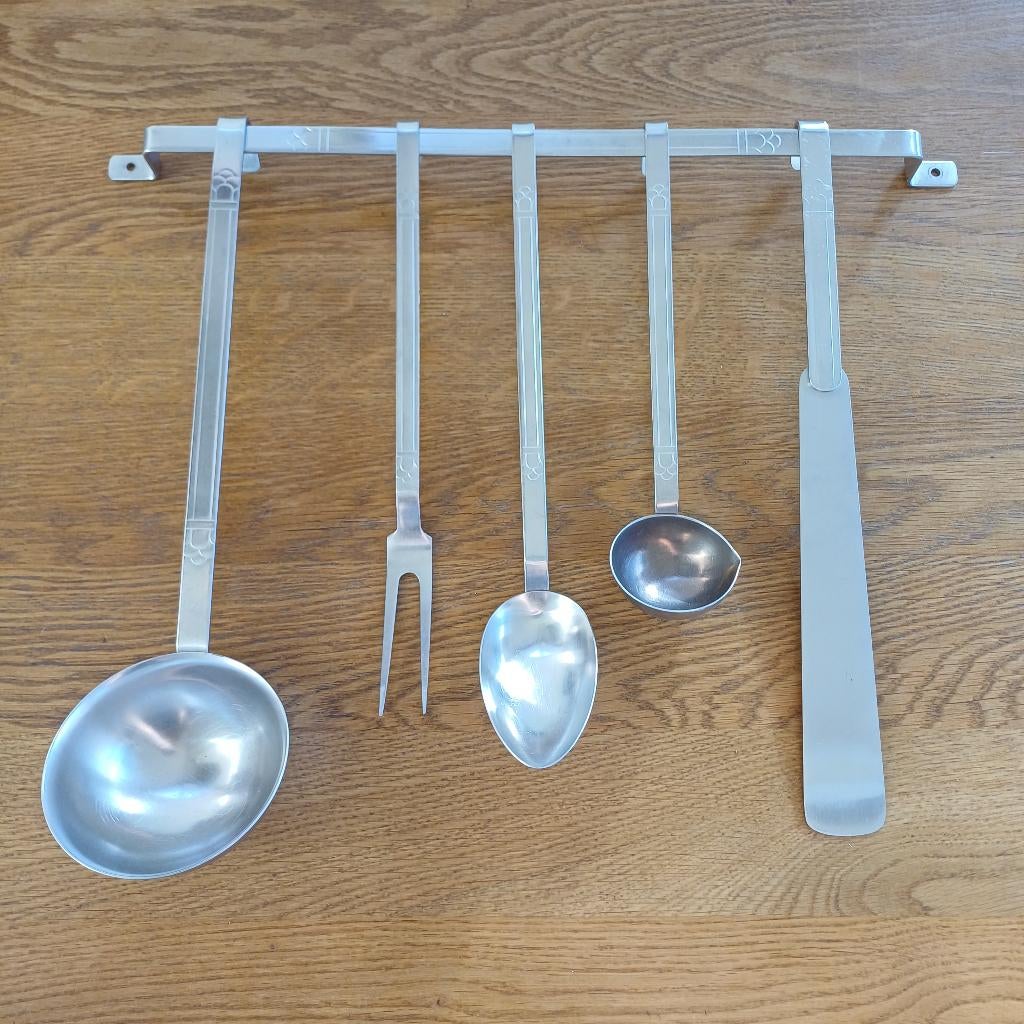Gero Zilmeta lepelrek 6-delig, Onbekend, Zilver, Ophalen of Verzenden, Metaal