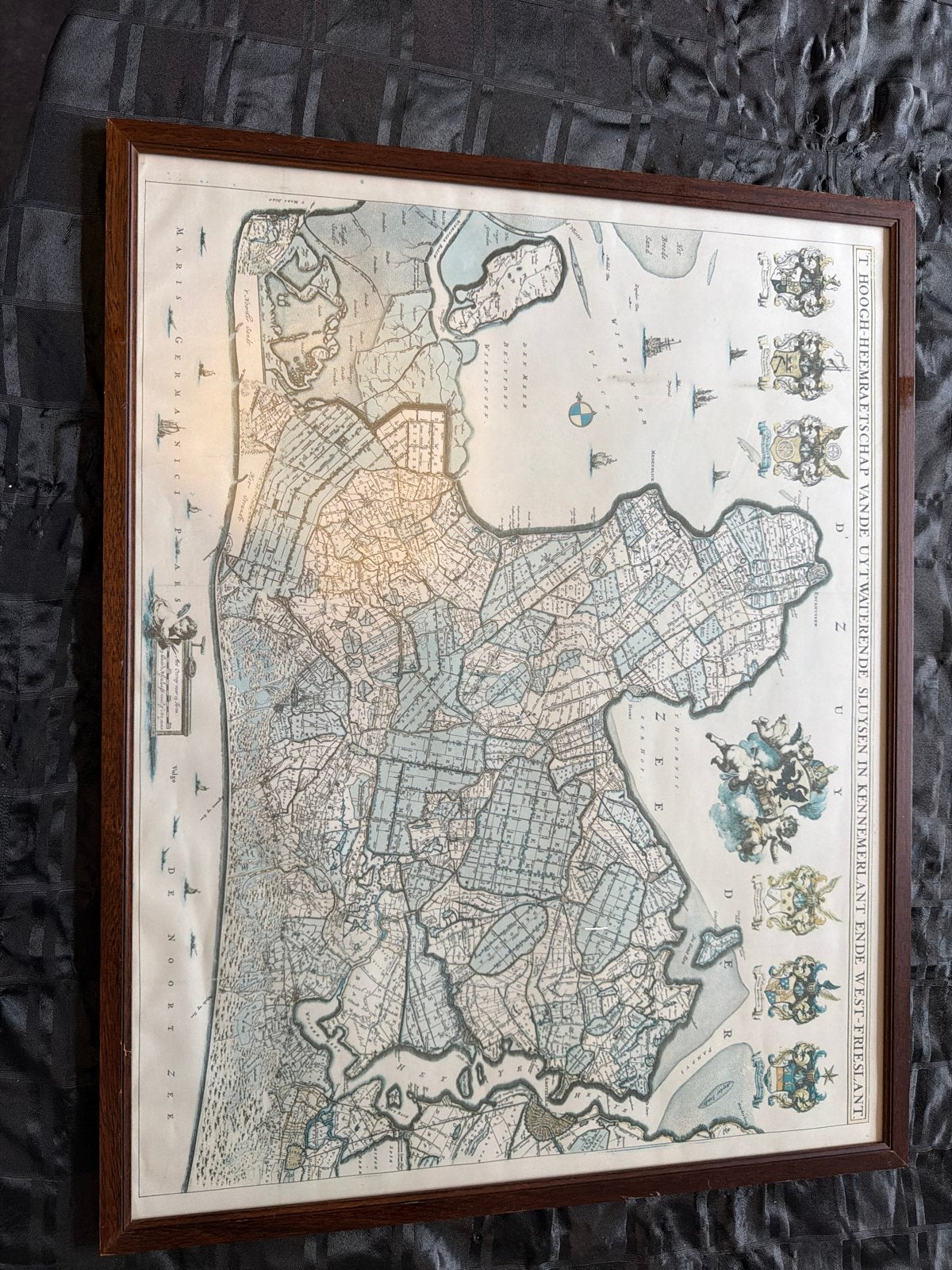 Historische kaart van Kennemerland en West-Friesland, Boeken, Ophalen, Voor 1800, Nederland, Landkaart