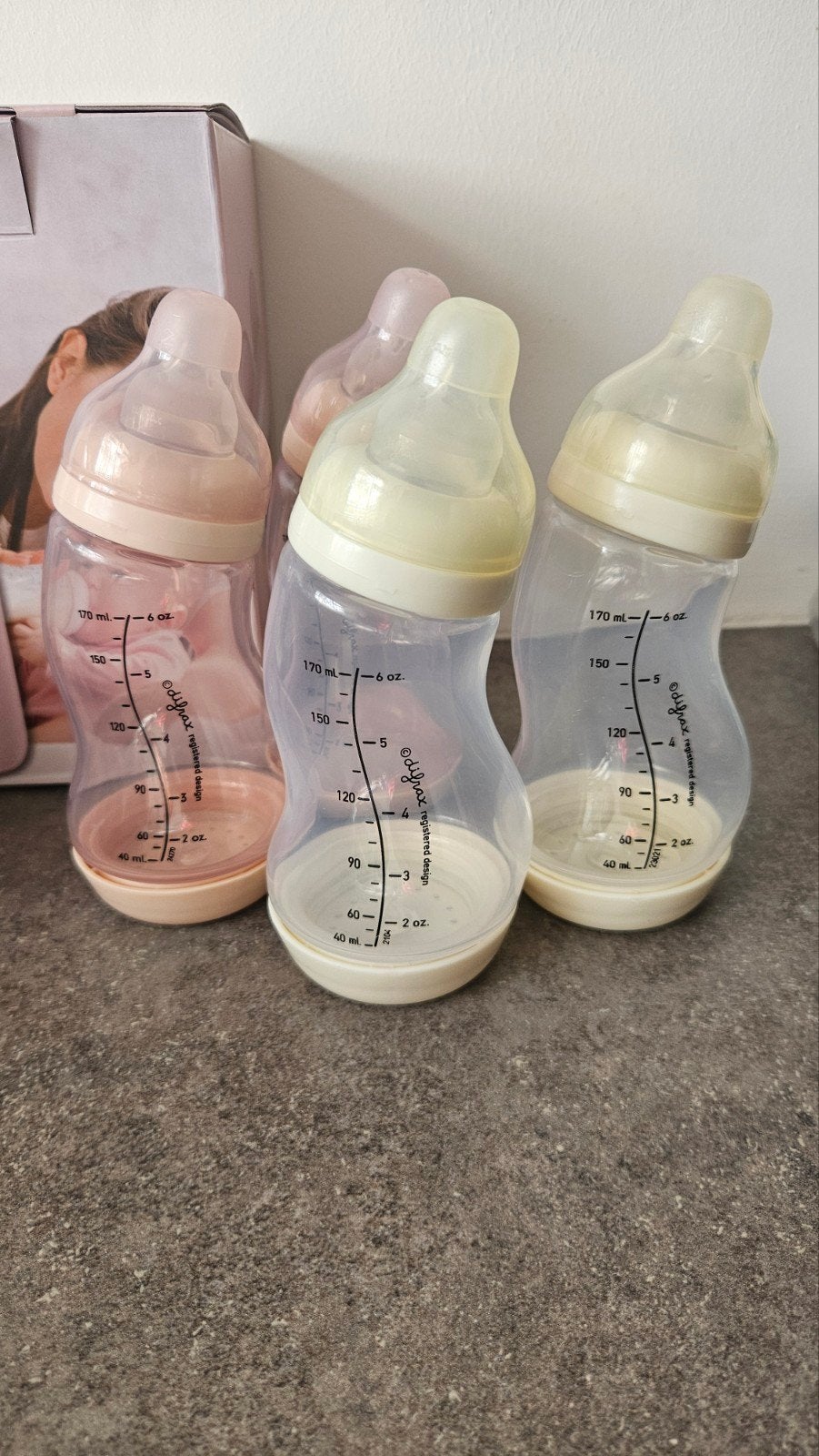 Difrax S-flessen met nieuwe spenen, Difrax, BPA-vrij, Nieuw, Ophalen of Verzenden