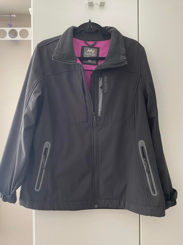 Zwarte Human Nature softshell jas XXL, Kleding | Dames, Ophalen of Verzenden, Zo goed als nieuw, Maat 46/48 (XL) of groter, Zwart