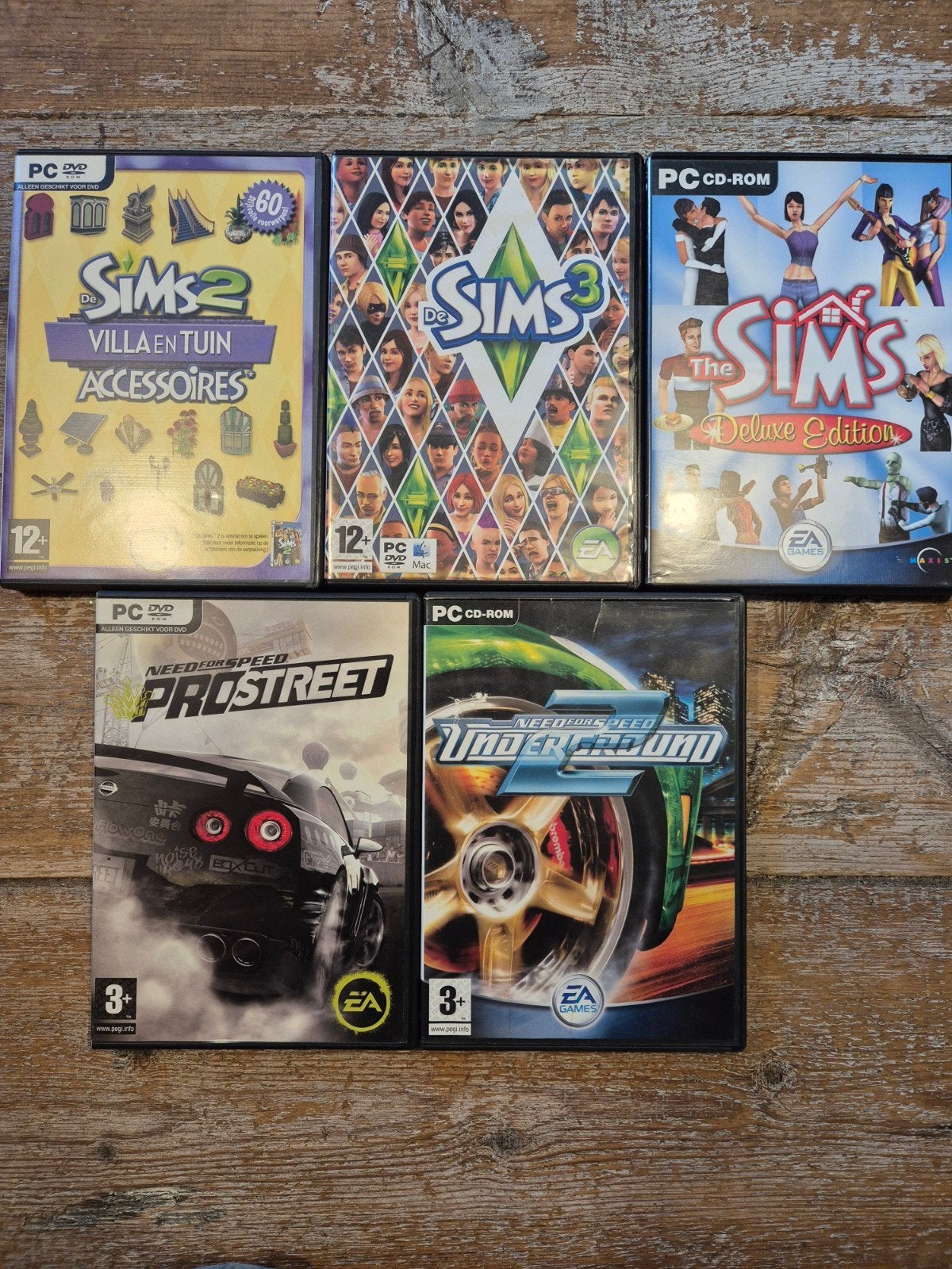 PC Games: De Sims en Need for Speed, Spelcomputers en Games, Games | Pc, Gebruikt, 1 speler, Ophalen of Verzenden, Vanaf 3 jaar