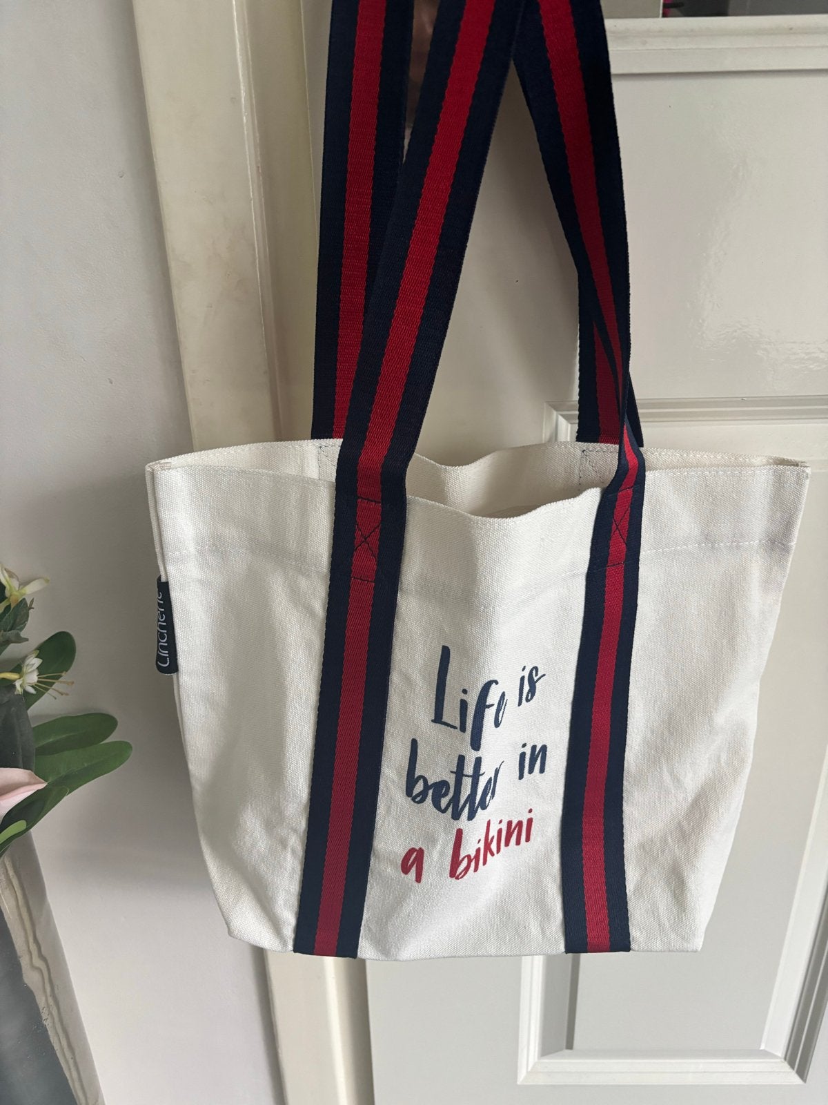 Nieuwe shopper, strandtas "Life is better in a bikini", Sieraden, Tassen en Uiterlijk, Tassen | Damestassen, Nieuw, Shopper, Wit