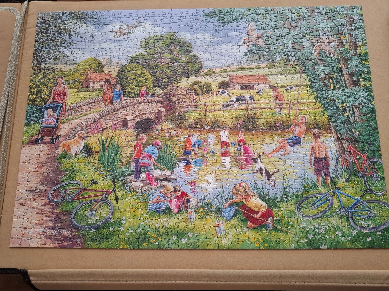 heel mooie puzzel van HOP. € 8, Ophalen, 500 t/m 1500 stukjes, Gebruikt, Legpuzzel