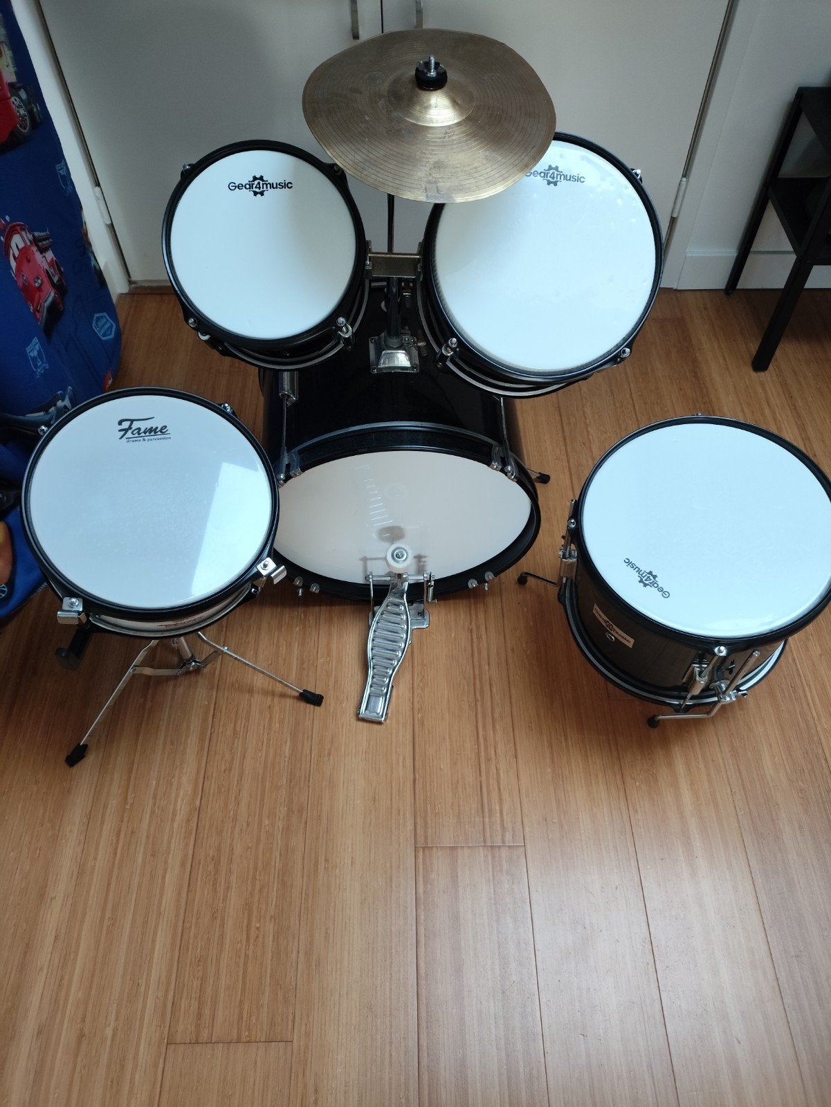 zeer compleet kinderdrumstel te koop!!, Ophalen, Zo goed als nieuw, Overige merken