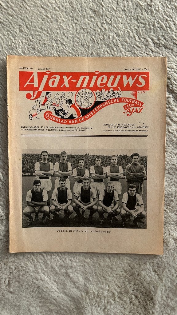 Ajax~Nieuws 1955-1969 (losse nummers), Ophalen of Verzenden, Gebruikt, Ajax, Boek of Tijdschrift