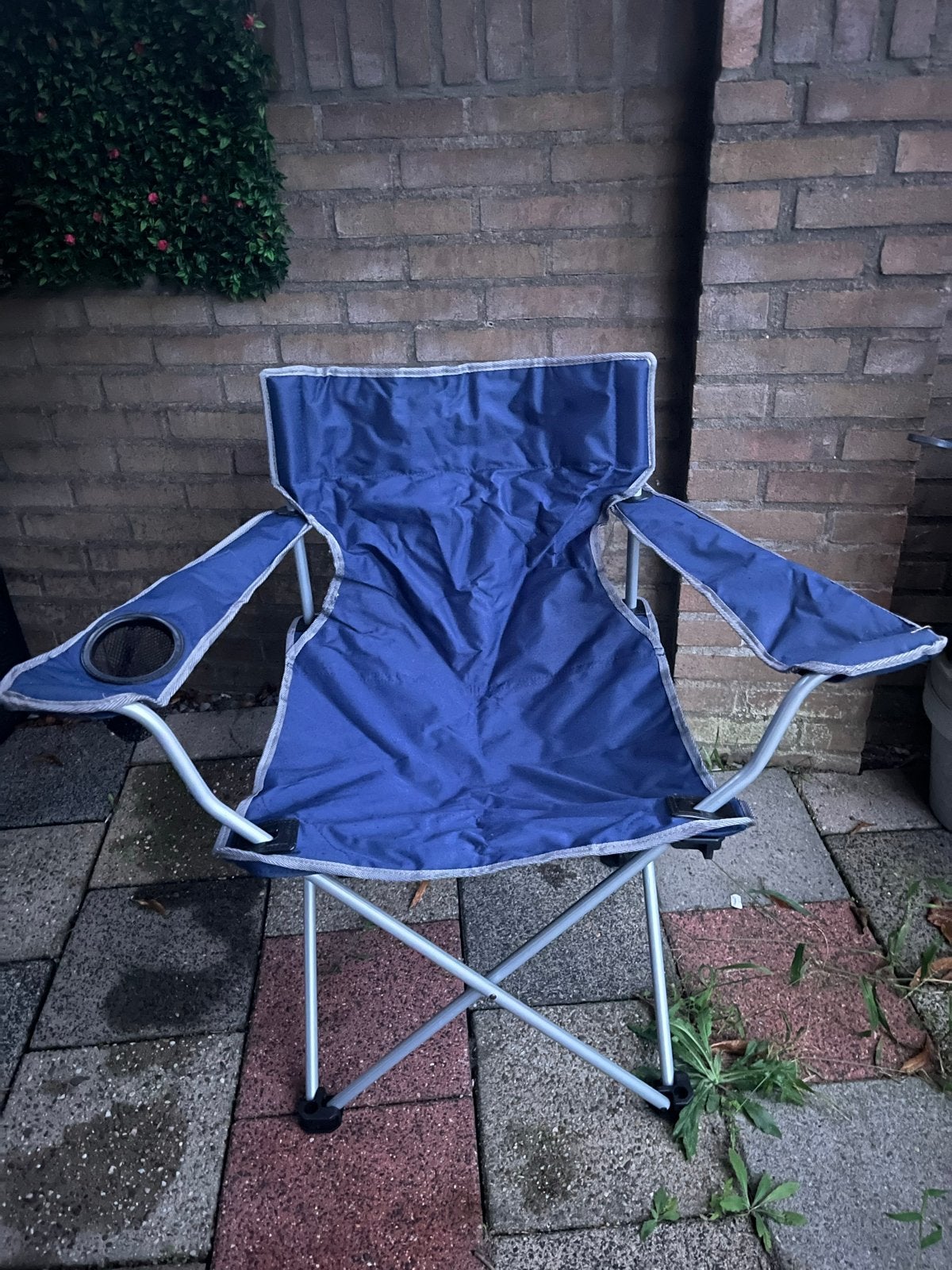 Opvouwbare campingstoel met bekerhouder, Ophalen of Verzenden, Zo goed als nieuw, Campingstoel